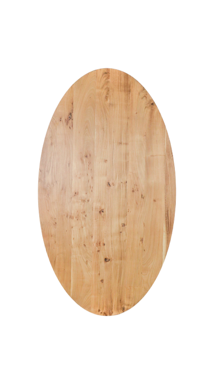 HSM Collection-Ovaal Tafelblad Zurich-120x70x3,8-Naturel-Acacia