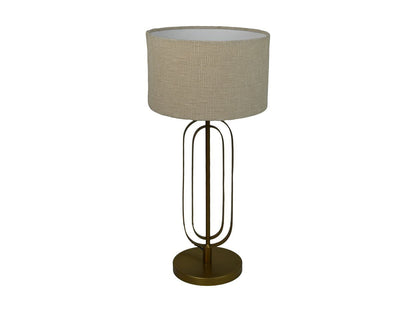 HSM Collection-Ronde Lampenkap-ø32x20-Wit-Jute/Wol