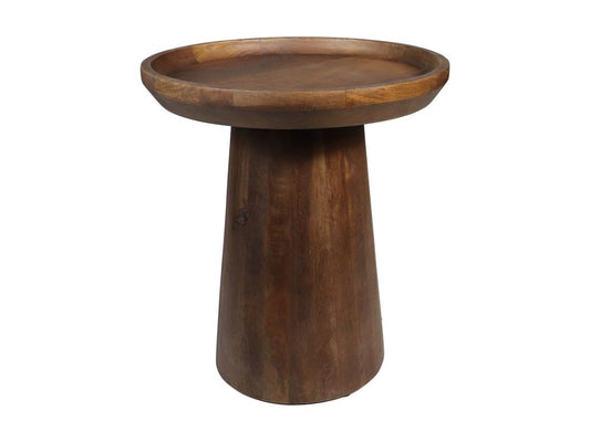 HSM Collection-Ronde Bijzettafel Drum-45x45x50-Bruin-Mango