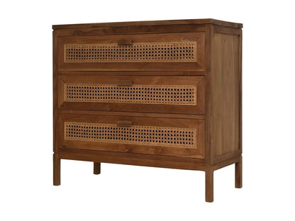 HSM Collection-Dressoir 3 La-90x42x85-Naturel-Rotan/Teak