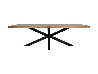 HSM Collection-Rechthoekige Eettafel Soho Luxe1-240x100x76-Naturel/Zwart-Acacia/Metaal