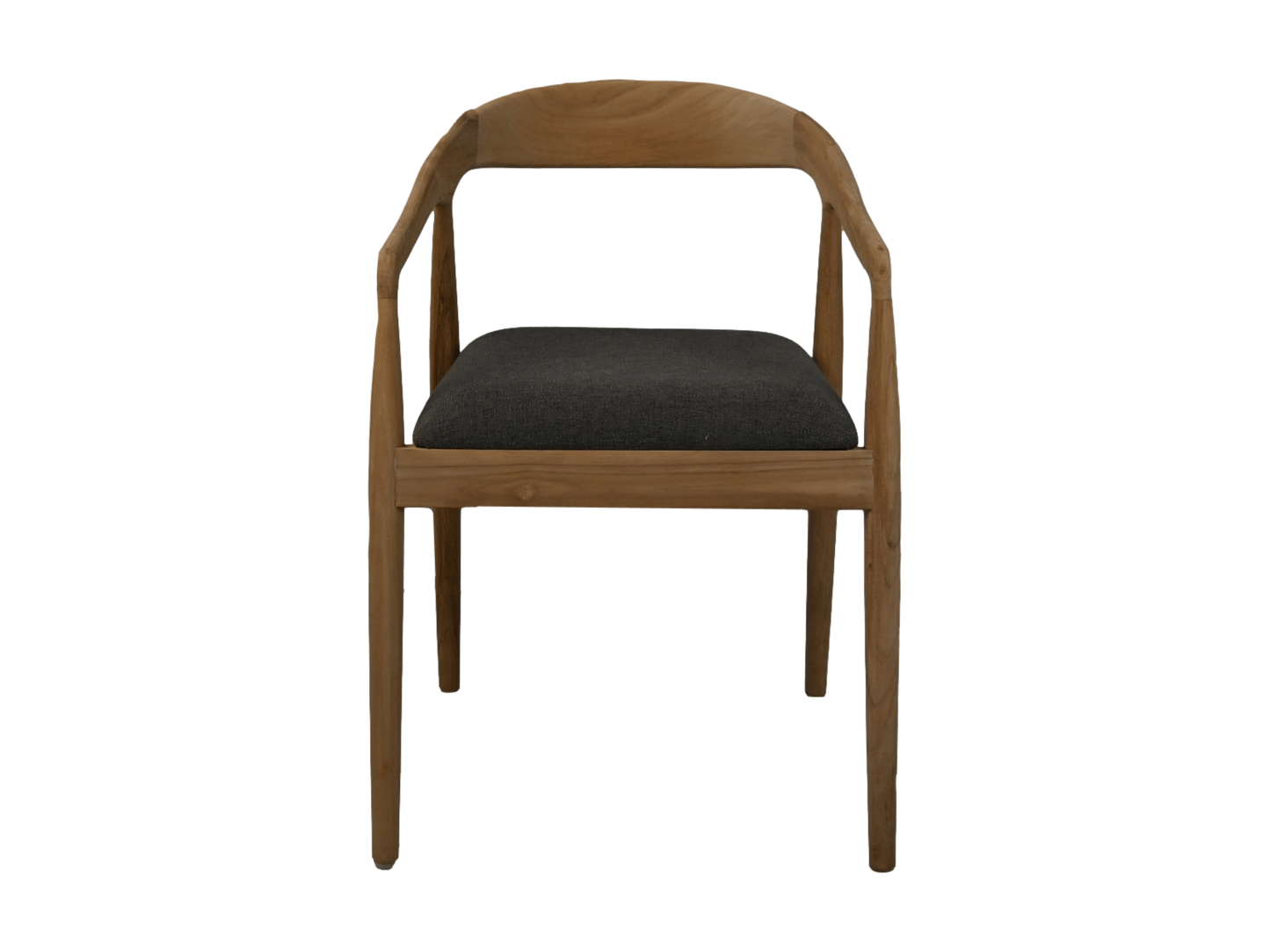 HSM Collection-Eetkamerstoel Modena + zitting-55x41x78-Naturel/Antraciet-Teak/Stof