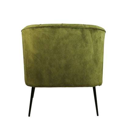 HSM Collection-Fauteuil Chester-72x71x80-Olijf Groen/Zwart-Stof/Metaal