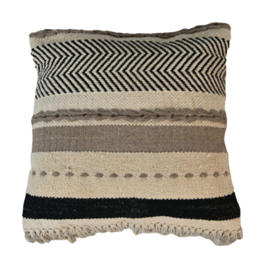 HSM Collection -Sierkussen - 45x45 - Naturel/zwart - Katoen