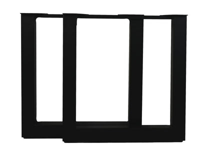HSM Collection-Tafelpoot Model U S/2-70x10x72 ( 75x75 mm )-Zwart-Metaal