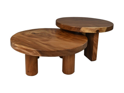 HSM Collection-Ronde Salontafel-Ø80*32-Bruin-Munggur