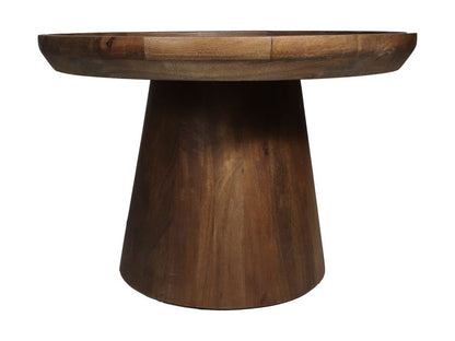 HSM Collection-Ronde Bijzettafel Drum-60x60x40-Bruin-Mango