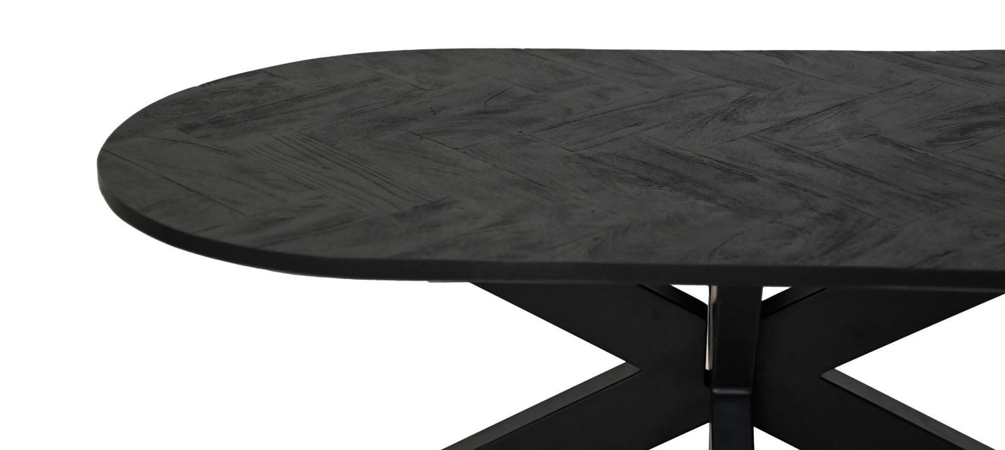 HSM Collection-Rechthoekige Salontafel Mozaiek-120x60x44-Zwart-Mango/Metaal