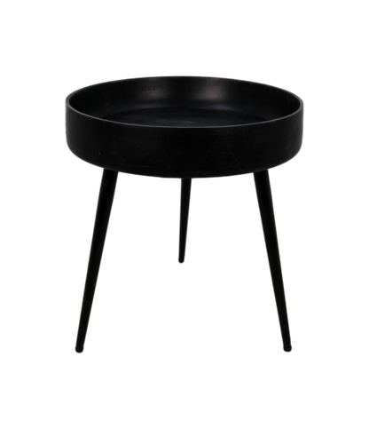 HSM Collection-Ronde Bijzettafel Ventura-ø40x42-Zwart-Mango/Metaal