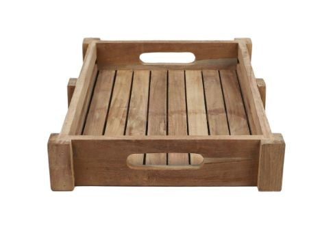 HSM Collection-Rechthoekig Dienblad -30x40x7-Naturel-Teak
