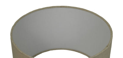 HSM Collection-Ronde Lampenkap-ø32x20-Wit-Jute/Wol