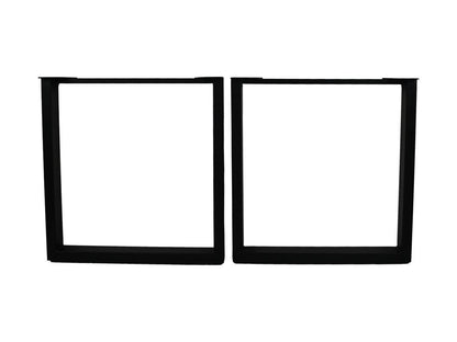 HSM Collection-Tafelpoot Model U S/2-70x8x72 (80x40 mm)-Zwart-Metaal
