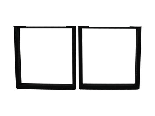 HSM Collection-Tafelpoot Model U S/2-70x8x72 (80x40 mm)-Zwart-Metaal
