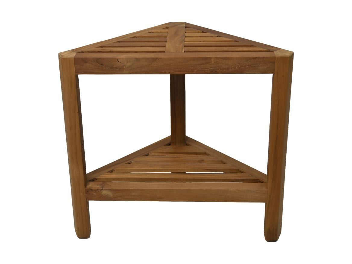 HSM Collection-Driehoekige Tuinbijzettafel-46x30x46.5-Naturel-Teak