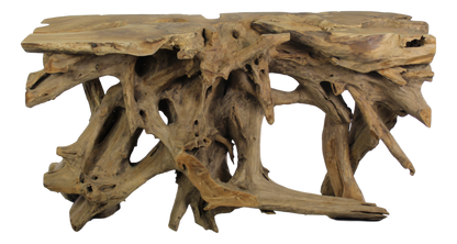 HSM Collection-Wandtafel Teak Root-150x40x80-Naturel-Teak