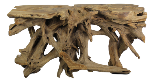 HSM Collection-Wandtafel Teak Root-150x40x80-Naturel-Teak