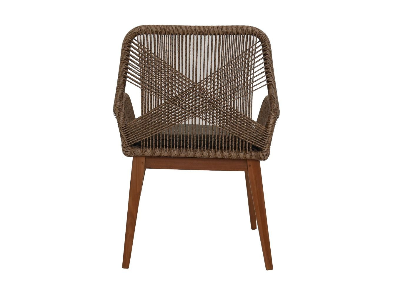 HSM Collection-Tuinstoel Coco + Kussen-60x64x87-Naturel/Naturel-Teak/Bananenblad