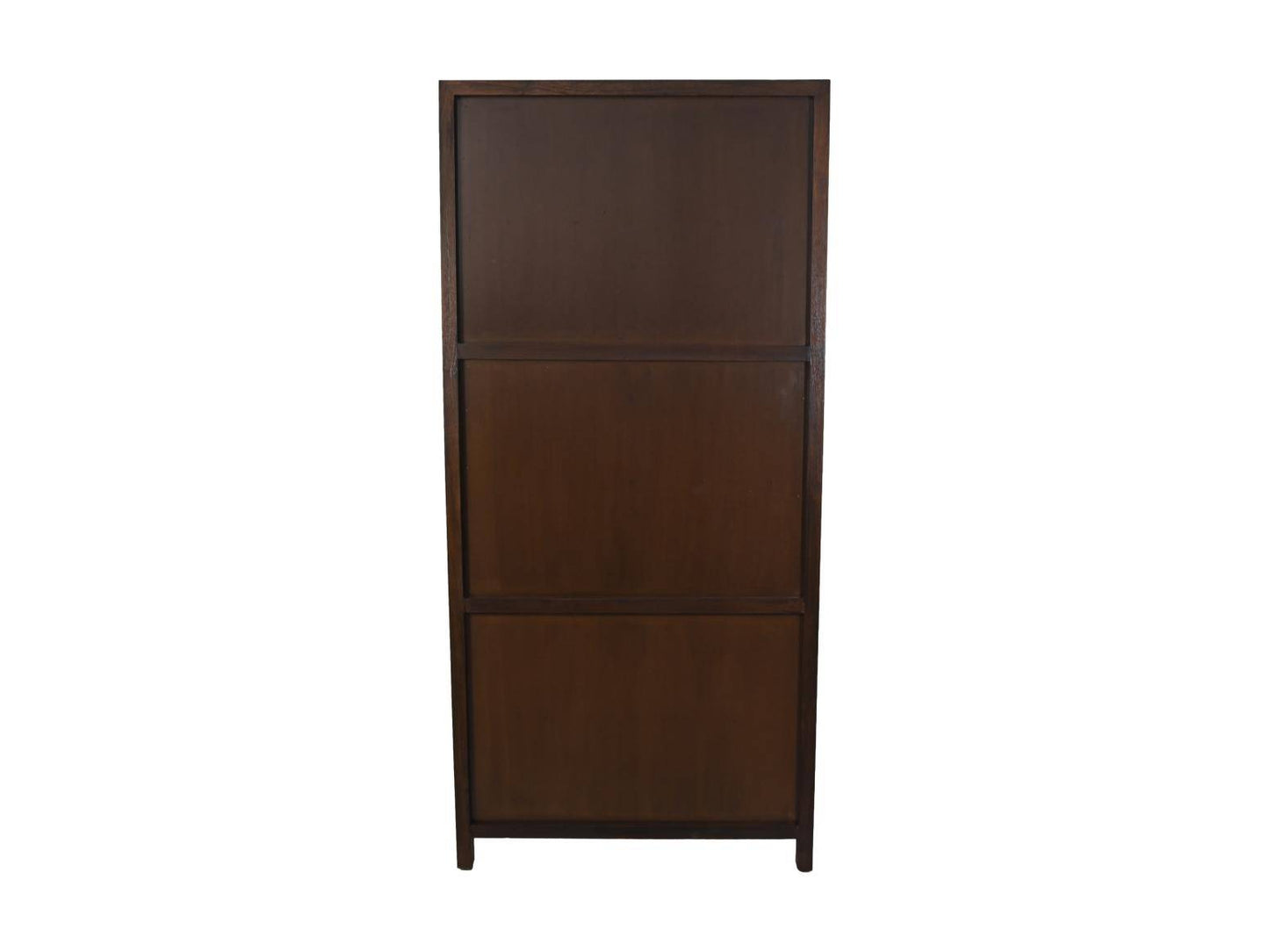 HSM Collection-Wandkast Met 5 Vakken R-100x42x215-Bruin-Teak Fineer