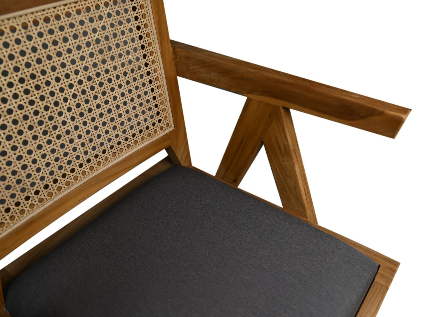 HSM Collection-Eetkamerstoel Phi-52x54x83-Naturel/Donker Grijs-Teak/Stof