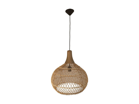 HSM Collection-Hanglamp-43x43x46-Naturel-Rotan/Teak