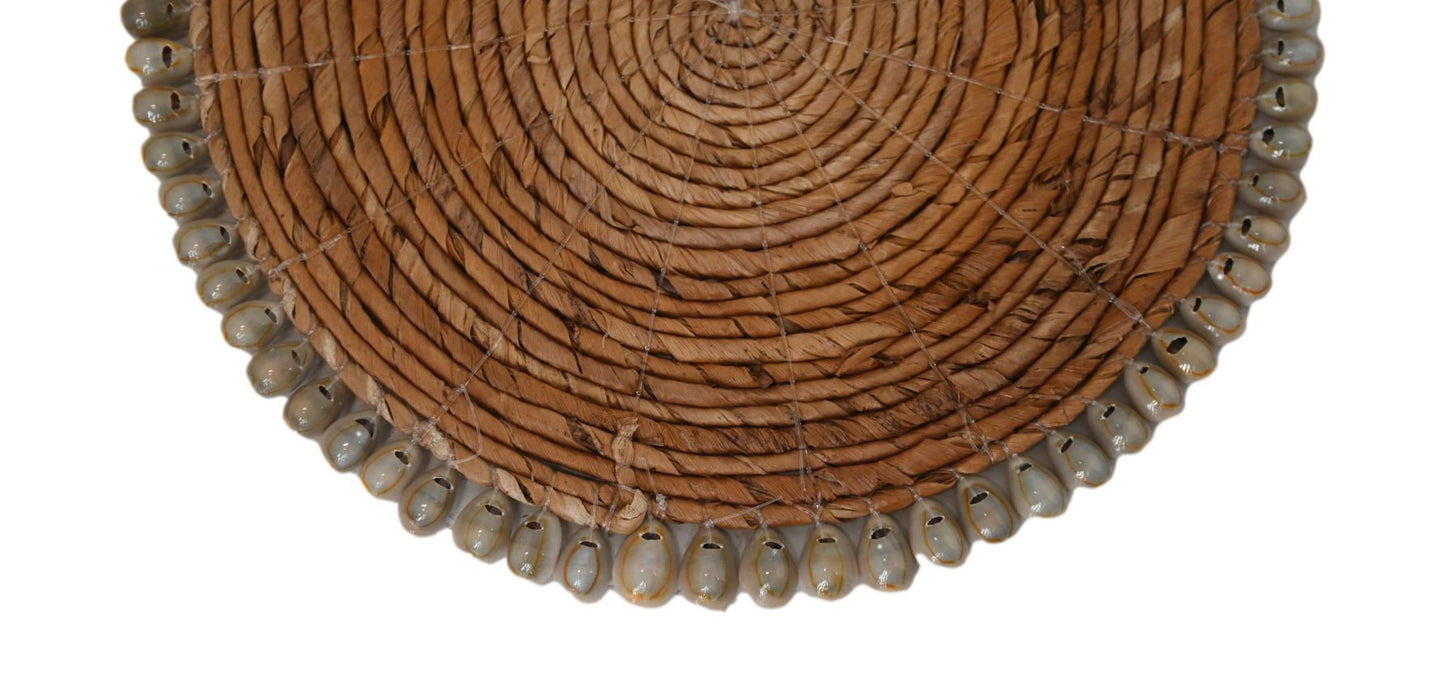 HSM Collection-Ronde Placemat S/6-30x30-Naturel-Bananenblad