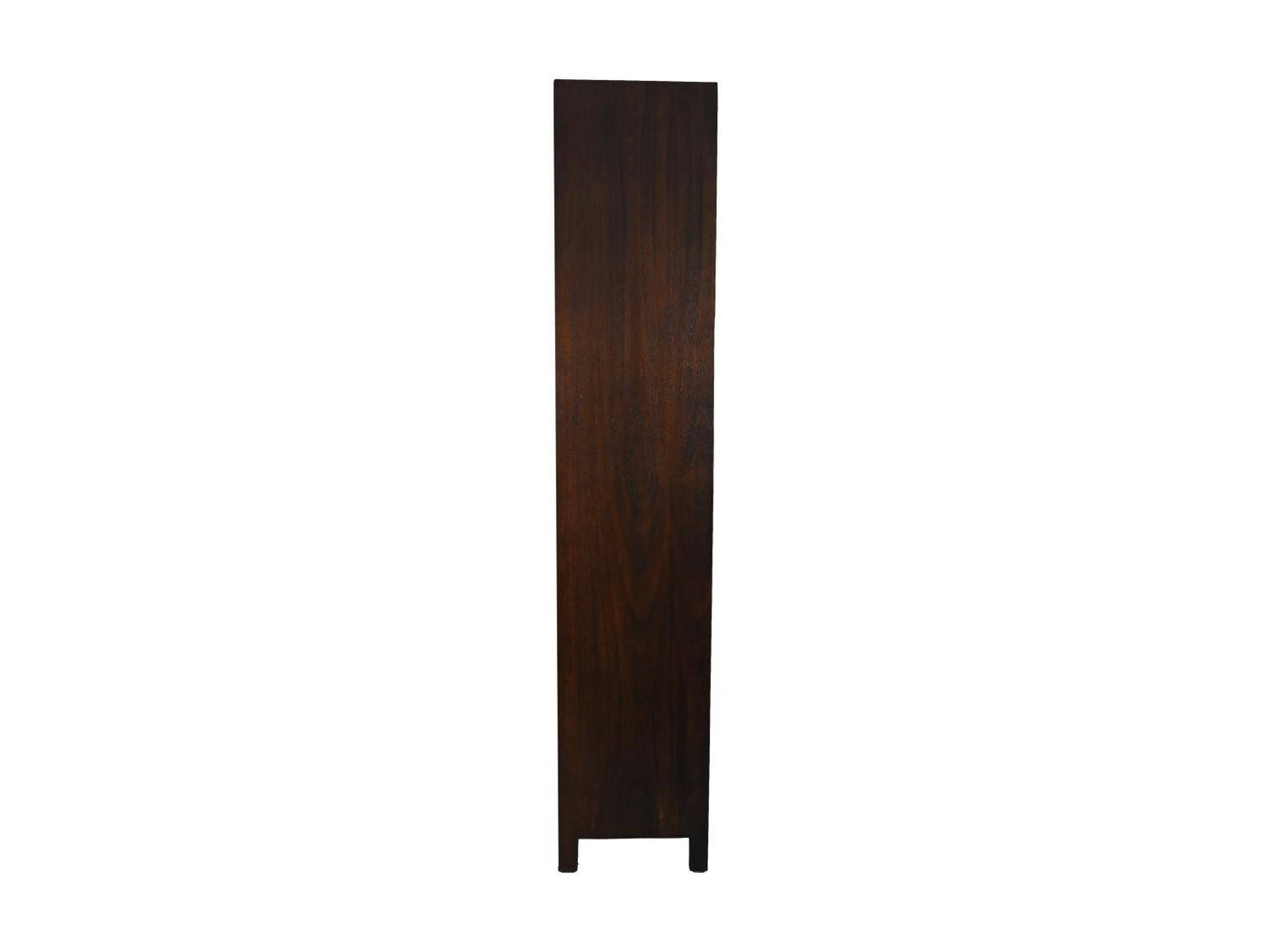 HSM Collection-Wandkast Met 5 Vakken R-100x42x215-Bruin-Teak Fineer