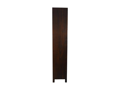 HSM Collection-Wandkast Met 5 Vakken R-100x42x215-Bruin-Teak Fineer