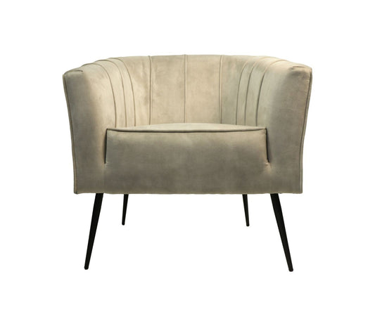 HSM Collection-Fauteuil Chester-72x71x80-Wit/Zwart-Stof/Metaal