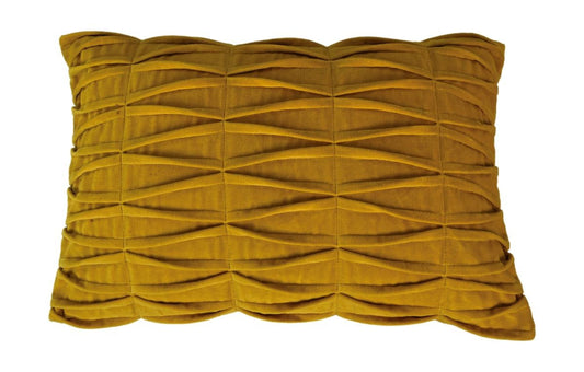 HSM Collection -Sierkussen - 35x55 - Mosterdgeel - Velvet/katoen