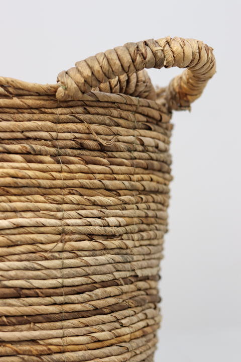 HSM Collection-Mandenset S/2-ø35x33/ø30x30-Naturel-Bananenblad