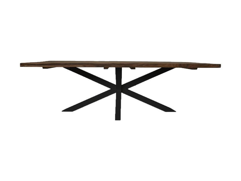 HSM Collection -Rechthoekige eettafel tuin - 220x100x76 - Naturel/zwart - Teak/m