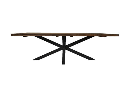 HSM Collection -Rechthoekige eettafel tuin - 220x100x76 - Naturel/zwart - Teak/m