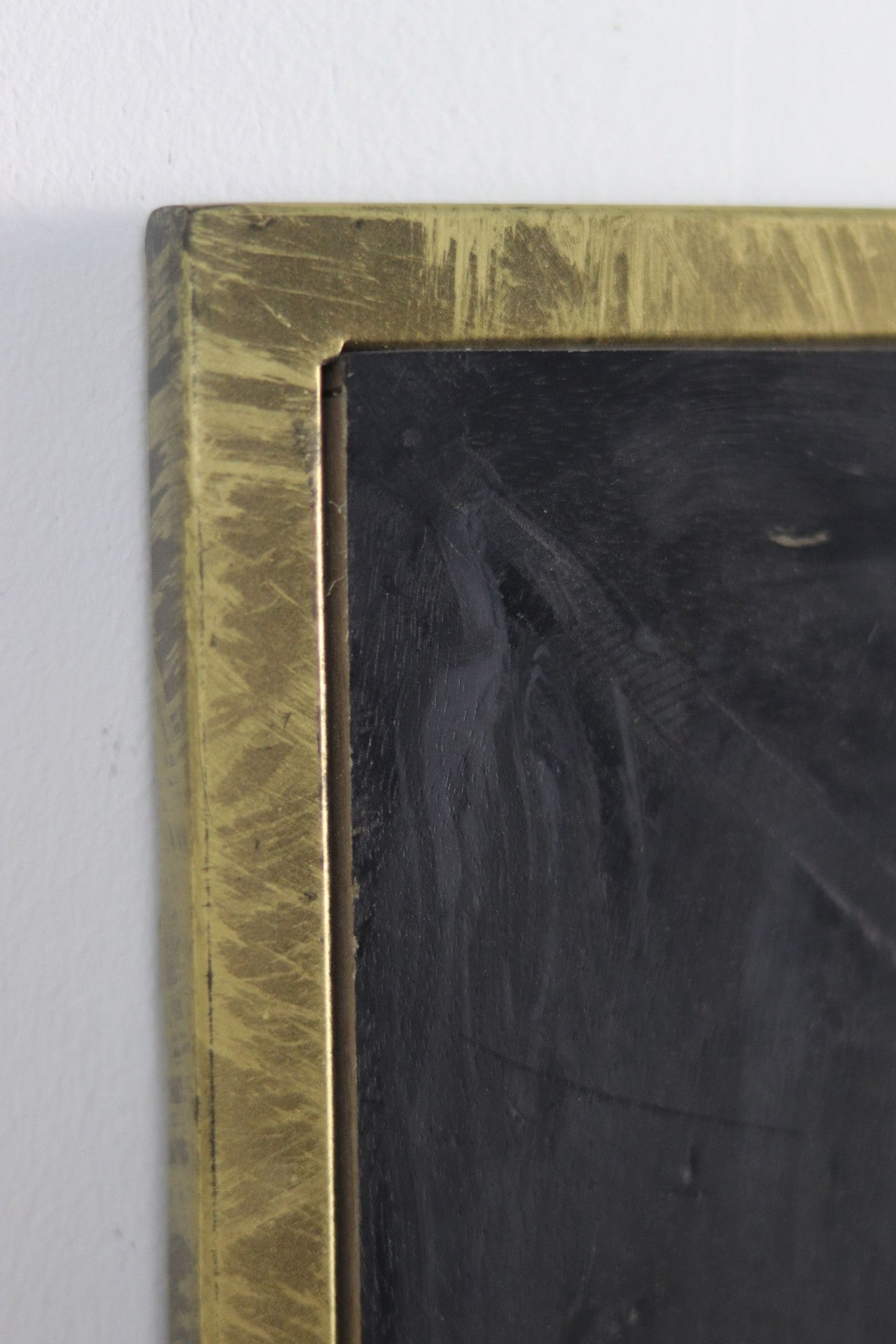 HSM Collection-Vierkante Spiegel-90x1,5x90-Zwart/Goud-Teak