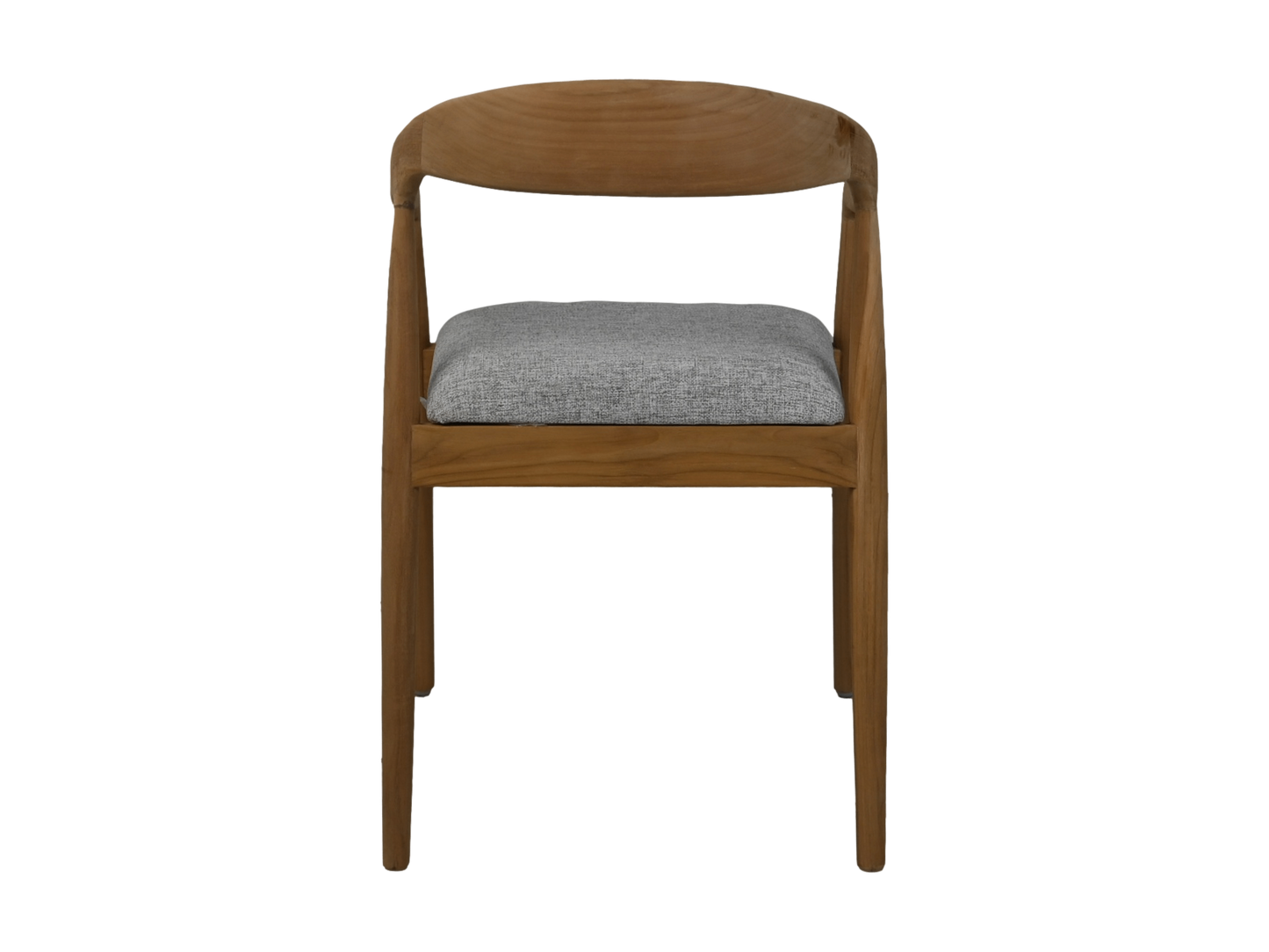HSM Collection-Eetkamerstoel Modena + zitting-55x41x78-Naturel/Grijs-Teak/Stof