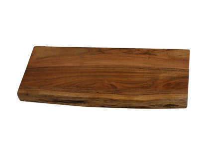 HSM Collection-Wandplank Live Edge -50x20x4-Naturel/Zwart-Acacia/Metaal