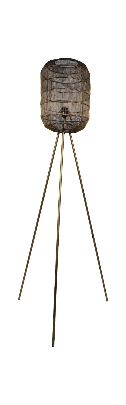 HSM Collection-Vloerlamp Driepoot Marbella-ø40x158-Goud-Metaal