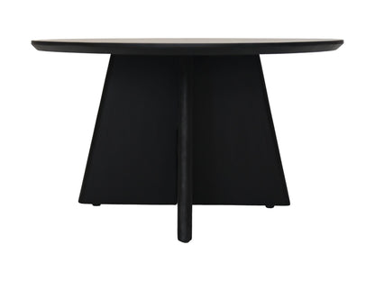 HSM Collection-Ronde Salontafel Kruispoot-80x80x45-Zwart-Mango