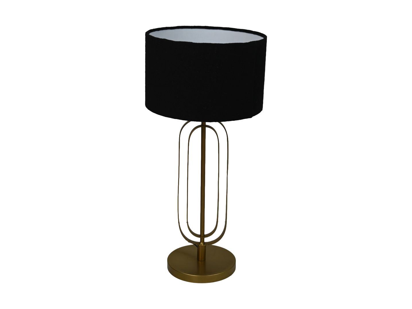 HSM Collection-Ronde Lampenkap-ø32x20-Zwart-Jute/Wol