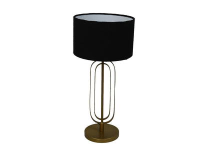 HSM Collection-Ronde Lampenkap-ø32x20-Zwart-Jute/Wol