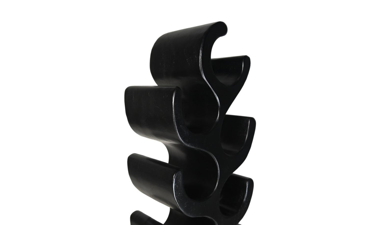 HSM Collection-Staand Wijnrek 12 Flessen-29x20x95-Zwart-Munggur
