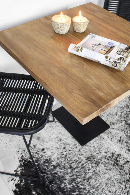 HSM Collection-Tafelonderstel 1 Pilaar-40x30x70 (63mm)-Zwart-Metaal