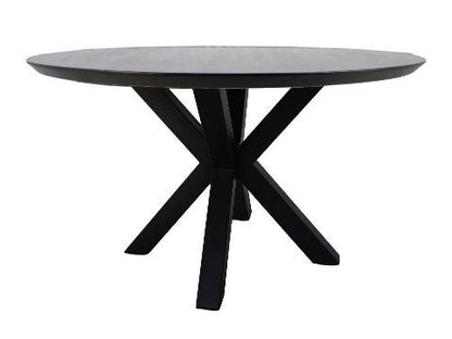 HSM Collection-Ronde Eettafel Zurich-ø140x76-Zwart-Mango/Metaal