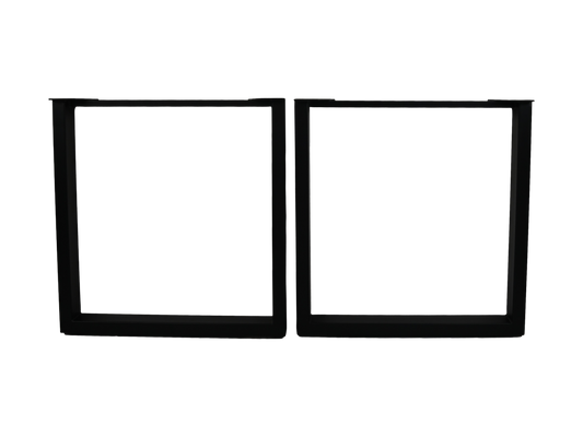 HSM Collection-Tafelpoot Model U S/2-70x10x72 ( 75x75 mm )-Zwart-Metaal