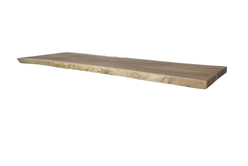 HSM Collection-Rechthoekig Tafelblad-300x80-100x10-Naturel-Munggur