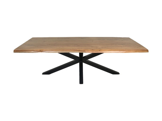 HSM Collection-Rechthoekige Eettafel Soho Luxe1-280x100x76-Naturel/Zwart-Acacia/Metaal