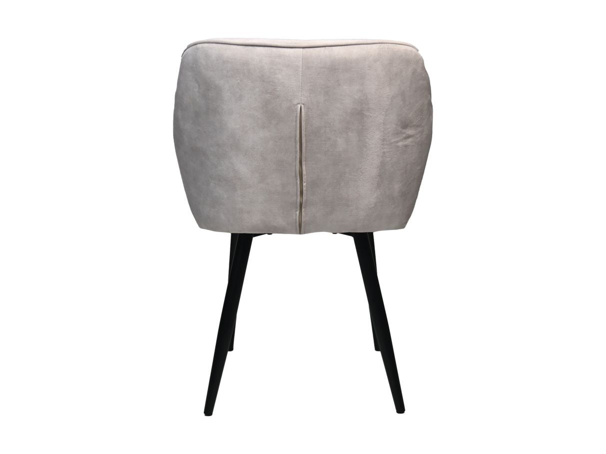 HSM Collection-Eetkamerstoel Liverpool S/2-56x61x79-Beige/Zwart-Stof/Metaal