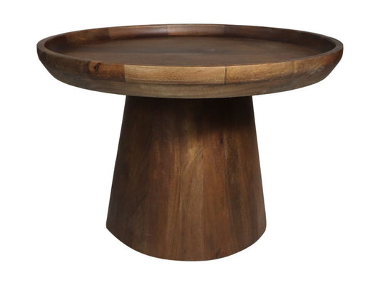 HSM Collection-Ronde Bijzettafel Drum-60x60x40-Bruin-Mango
