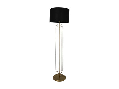 HSM Collection-Ronde Lampenkap-ø42x28-Zwart-Jute