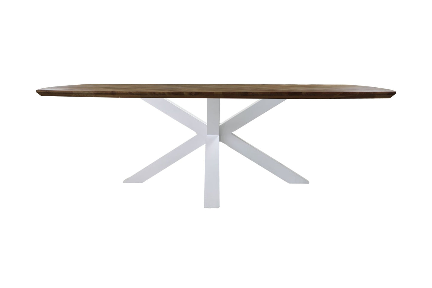 HSM Collection-Danish Eettafel Fishbone-280x110x76-Naturel/Wit-Eiken/Metaal