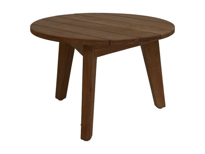 HSM Collection-Ronde Tuinbijzettafel-45x45x35-Naturel-Teak